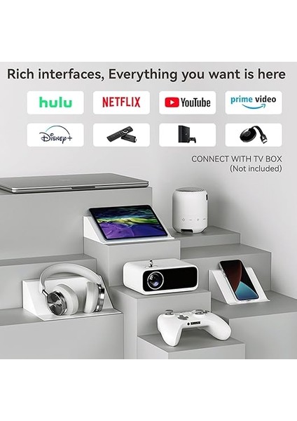 Mini Pro Projeksiyon Cihazı, Android Işletim Sitemi, 300 Ansı Lümen, Ekran Yansıtma indirimleri