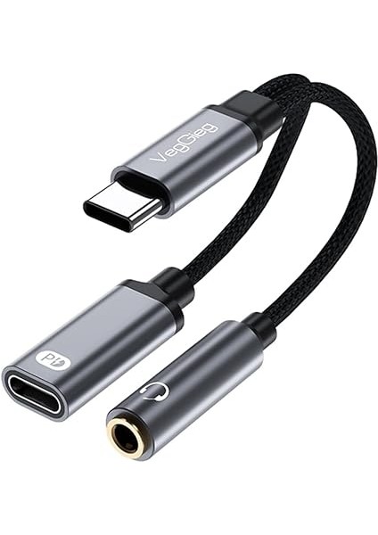 Type-C To 3.5mm Kulaklık ve Type-C Şarj Dönüştürücü Adaptör modelleri