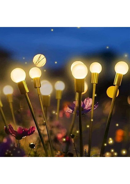 Güneş Işıkları Açık Bahçe, 4 Paket Güneş Ateşböceği LED Işıklar Açık Su Geçirmez, Starburst Sallanan Güneş Dış Mekan Işıkları, Güneş Enerjili Yol Aydınlatma Bahçe Çim Yard Yolu Dekorasyonu