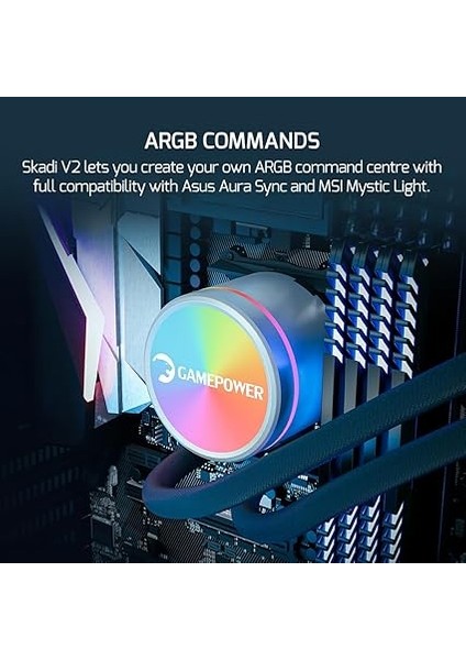 Skadi V2 240 Argb Sıvı Işlemci Soğutucusu Am5 LGA1700 Uyumlu 240MM fiyatları