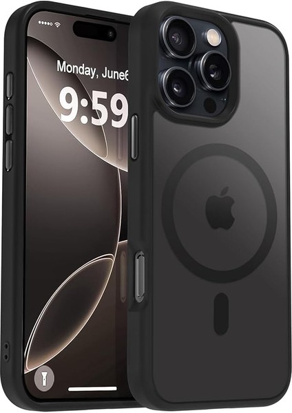 Güçlü Manyetik iPhone 14 Pro Max Telefon Kılıfı, [mag-Safe ile Uyumlu][askeri Düzey Düşme Koruması] [güçlü Silikon Kenarlar] Ince Yarı Saydam Mat Koruyucu, iPhone 14 Pro Max Kılıfı Için, Siyah
