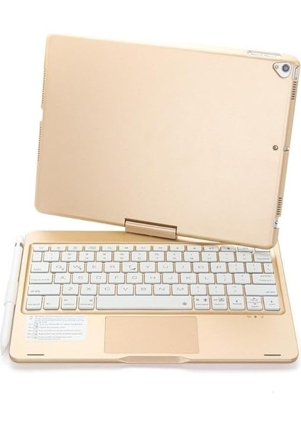 Ipad 8. ve 9. Nesil 2020/2021 ile Uyumlu 10.2 Klavyeli Kılıf 360 Dönebilen Rgb Tuşlu Touchpad, Pembe indirimleri