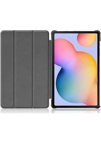 Samsung Galaxy Tab S8 X700 ile Uyumlu Tablet Kılıfı Smart Cover Uyku Modlu Standlı Arkası Sert Şeffaf Kapak - Lacivert fırsatları