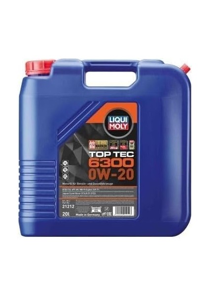 Moly Top Tec 6300 0W-20 1 Litre Otomotiv Bakım Ürünü fırsatları