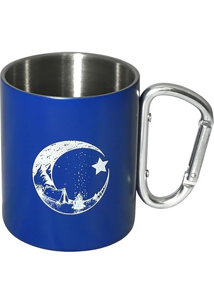 Karabinal Çelik Kupa Bardak, Dayanıklı Kamp Ekipmanları, Kamp Aksesuarları, Açık Hanana Sporları, Doğa Sporları, Yürüyüş, Sırt Çantasıyla Seyahat, Kamp Mutfağı, Kamp Malzemeleri, Mavi, Standart