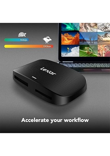 Profesyonel Cfexpress Tip B/sd USB 3.2 Gen 2 Okuyucu, 10 Gbps'ye Kadar Aktarım Hızı, Cfexpress Tip B ve Sd Kartlar Için Tasarlanmıştır (LRW520U-RNBNG) indirimleri