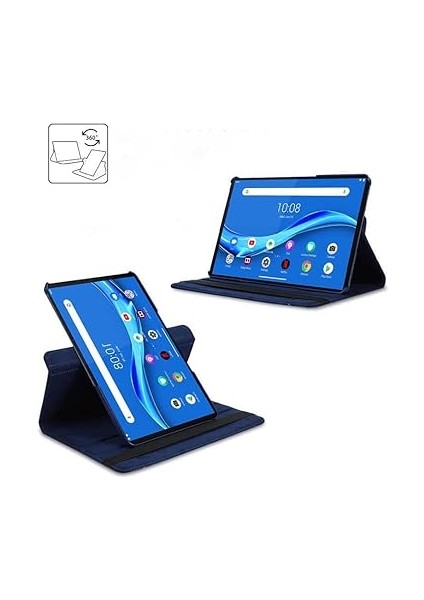 M10 Plus TB-X606F TB-X606X ile Uyumlu Kılıf 360 Dönebilen Standlı Case Lacivert indirimleri