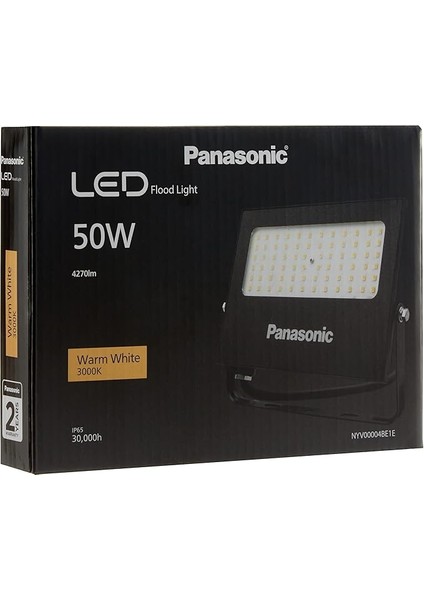 LED Projektör, Sıcak Beyaz Işık 50W 4270LM 3000K