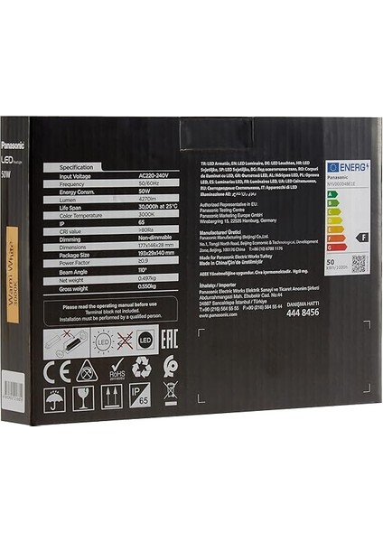 LED Projektör, Sıcak Beyaz Işık 50W 4270LM 3000K fırsatları