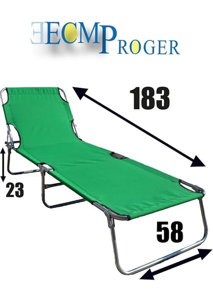 Proger Kademeli Katlanır Ayarlı Şezlong -Yeşil Yeşil fiyatları