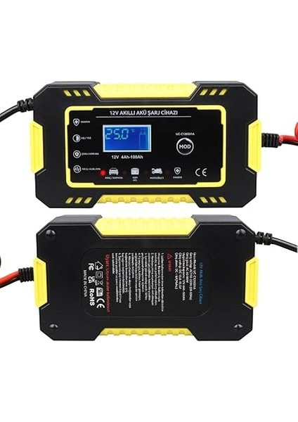 Akü Şarj Cihazı Göstergeli Jel Asitli Sulu Kuru Tip Akülere Uygun Battery Charger (Takviye Özelliği Yoktur) (Yellow) modelleri