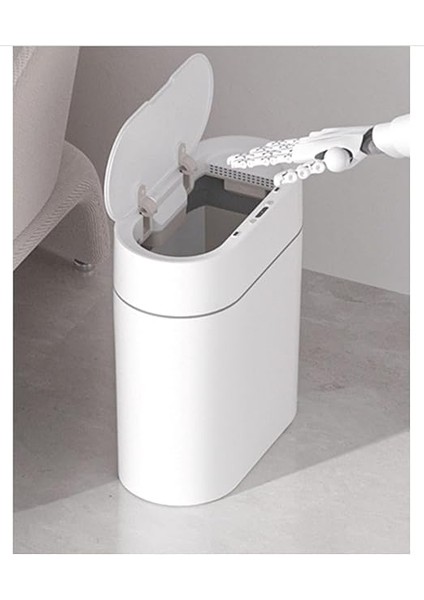 Torba Vakumlu Sensörlü Akıllı Çöp Kutusu 11 Lt (Beyaz)