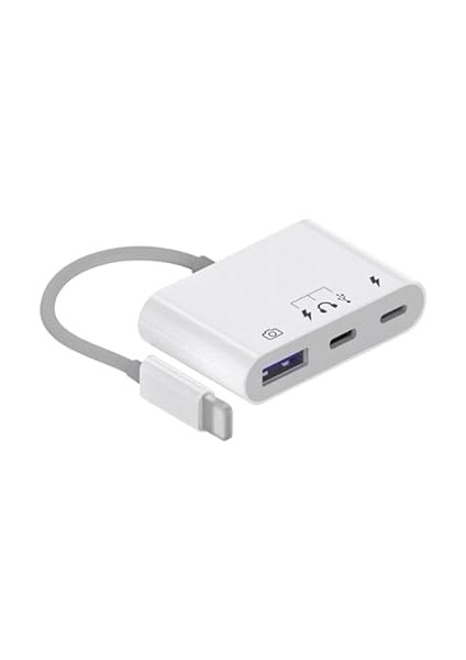 iPhone 11 12 13 14 Uyumlu Lightning Uyumlu Type-C USB ve Lightning Çıkış Alabileceğiniz Adaptör USB ve USB C Aksesuarlar ile Hızlı Bağlayın ZR578 fiyatları