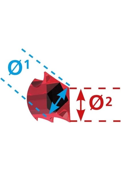 525244 Dişli Techni-Blade Biçme Ipliği, Kesim, Kırmızı, 7 Mm, 26 Cm, 155 Adet indirimleri