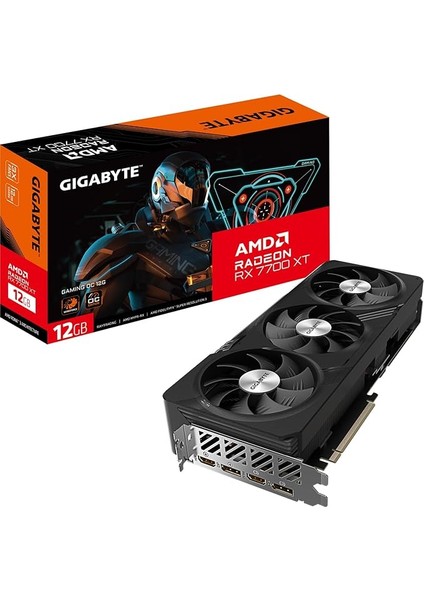 Radeon Rx 7700 Xt Gamıng Oc 12GB Grafik Kartı - 12GB Gddr6 192-BIT, Windforce Soğutma Sistemi, Metal Arka Plaka, Dp 2.1, HDMI 2.1, Amd Rdna 3 Mimarisi, GV-R77XTGAMING OC-12GD