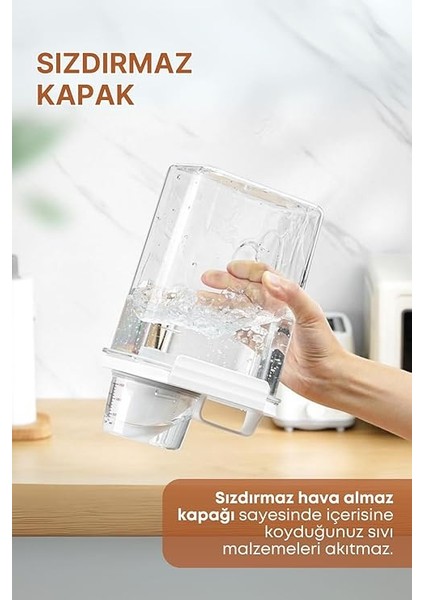 Mor Life 3 Adet Sızdırmaz Depolama Sıvı Toz Deterjan Erzak Saklama Kutusu- Ölçekli Deterjan Kutusu 1800 ml indirimleri