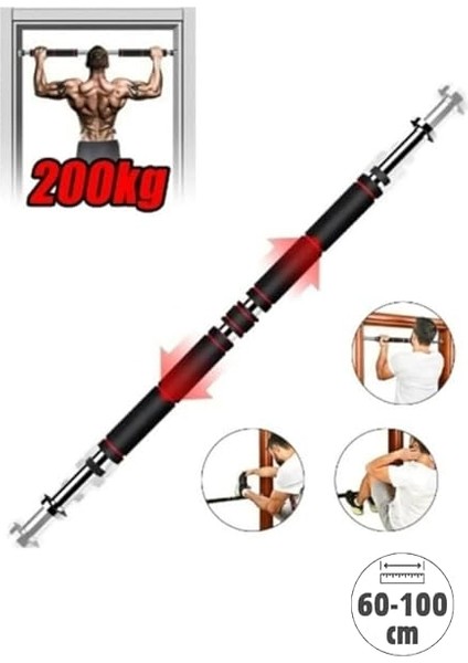 Çubuğu 60-100 cm Çift Uzun Süngerli Ayarlanabilir Barfiks Çekme Demiri Barfiks Aleti fiyatları