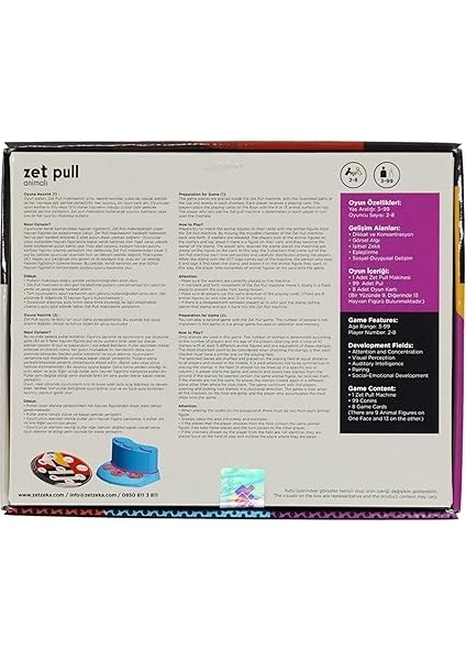 Pull Animals Zeka ve Işitsel Algı Oyunu 3+ Yaş 8 Oyuncu modelleri