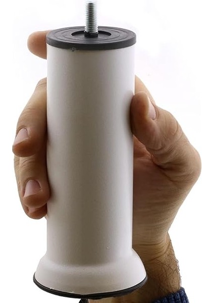 Kanepe Baza Koltuk Çekyat Yükseltme Ayağı Plastik, Ince Diş M8 Beyaz, 15 cm 4 Adet indirimleri