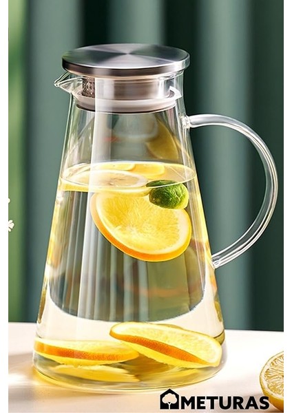 1800ML Vakumlu Cam Sürahi Metal Süzgeç ve Kapaklı fiyatları