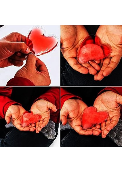 2 Adet Kalp Şeklinde El Isıtıcısı Sihirli Jel Isıtıcı Avcı Balıkçı Dağcı Mini Su Torbası Kalpli Cep Sobası(Kırmızı) fiyatları