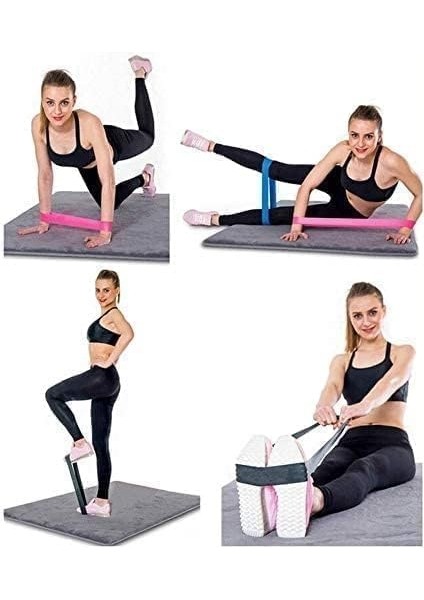 Adet Farklı Dirençte Pilates Squat Aerobik Bandı - Hafif,orta,sert Çalışma Lastiği-Evde Spor Karın Kası Sıkılaşma Seti fırsatları