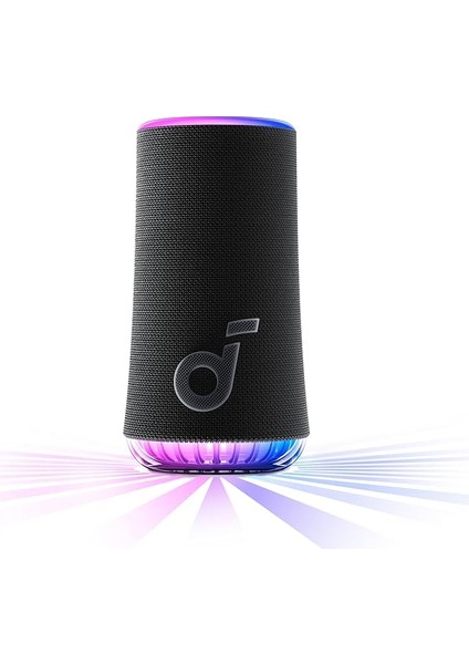 By Anker Glow 30W Taşınabilir Hoparlör, 360° Ses, Senkronize Radyant Işık, 18 Saat Oynatma Süresi, Özelleştirilebilir Eq, Işık Gösterisi, IP67, Su Geçirmez