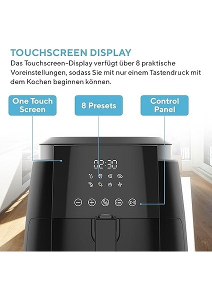 Digital Fastfryer Haf-02 - Airfryer, Siyah fırsatları