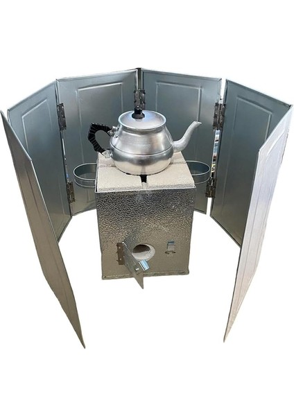 6 Kanatlı Rüzgarlık, Rüzgar Kesici 25X40CM, Piknik Tüpü, Kamp Ocağı, Taş Ocak, Mangal modelleri