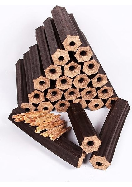 Özel Pres Briket Şömine Odunu 10 kg Çıra Hediyeli modelleri