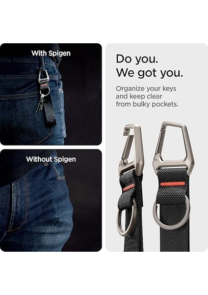 Karabina Bantlı ve Anahtarlıklı Anahtar Halkası – Siyah fiyatları