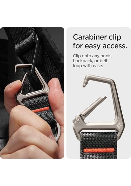 Karabina Bantlı ve Anahtarlıklı Anahtar Halkası – Siyah modelleri