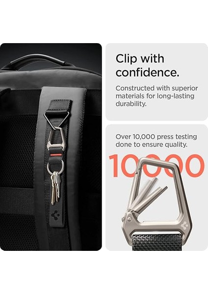 Karabina Bantlı ve Anahtarlıklı Anahtar Halkası – Siyah fırsatları