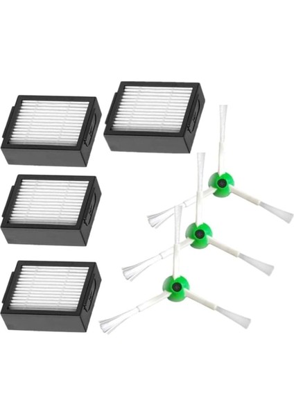 Roomba I7 (7150) I7 + (7550) E5 (5150) E6 (6198) Serisi Hepa Filtre,yan Fırça Yedek Yenileme Seti-7 Parça