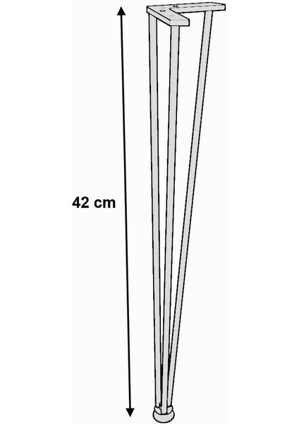 Concept 42 cm Siyah Sehpa Ayağı Filteke Ayak 4 Lü fiyatları