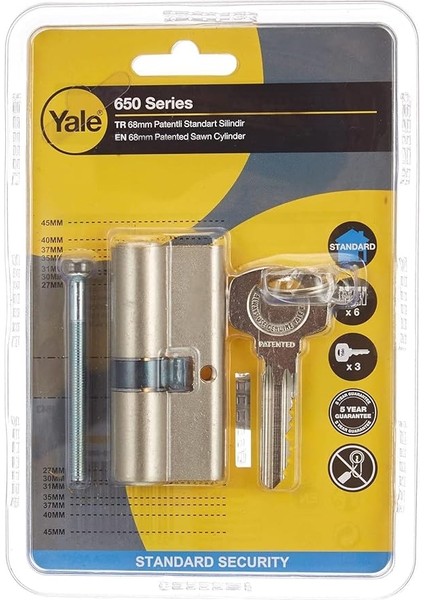 10-550D-3137-00-0201 650 Serisi Patentli Standart Silindir, Metal, 68 mm