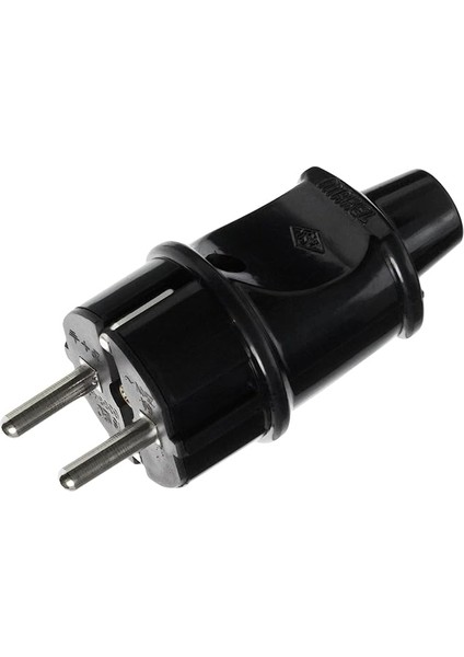 Aksesuar Topraklı Erkek Fiş Kordonsuz Siyah