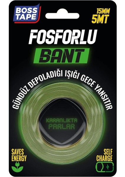 Tape Fosforlu Bant 15MMX5MT