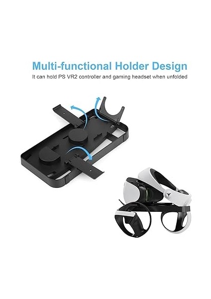 Disk ve Dijital Konsol Için Ps5 Ince Stand, 2'si 1 Arada Dikey ve Yatay Ps5 Ince Taban Montajı, Kulaklık ve Denetleyici Kancalı modelleri