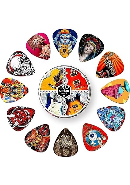 Karezog Pena 24 Adet, Gitar Penası, 0,46/0,71/0,96/1,20 Mm, 4 Farklı Kalınlıkta, Selüloit Gitar Penası, Akustik Gitar, Elektro Gitar, Bas, Ukulele (Mix-3) Için fırsatları