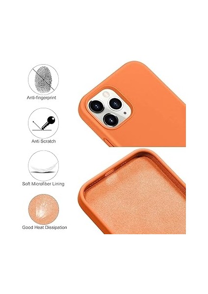 Kılıf Ince Sıvı Silikon 3 Katmanlı Tam Kaplamalı Yumuşak Jel Kauçuk Kılıf Kapak (Turuncu, iPhone 13/14) fırsatları