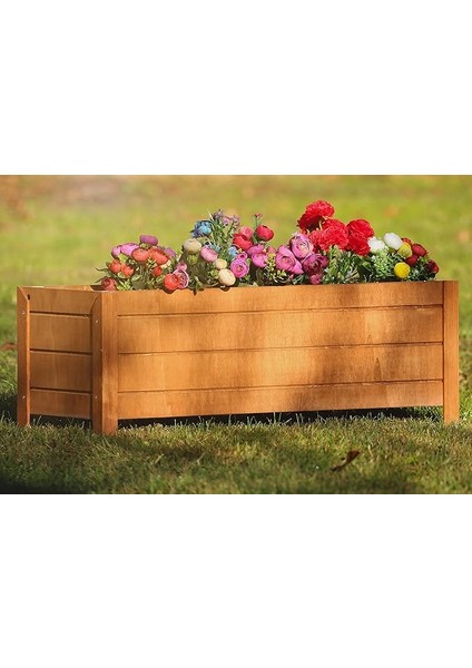 84X36 Dekoratif Ahşap Saksı