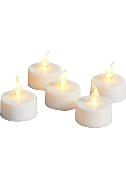 Pilli LED Tealight T-Light Mum Pilli Mum LED Işık Sıcak Sarı Renk Dekorasyon Süsleme Düğün Kına Organizasyon (6) indirimleri