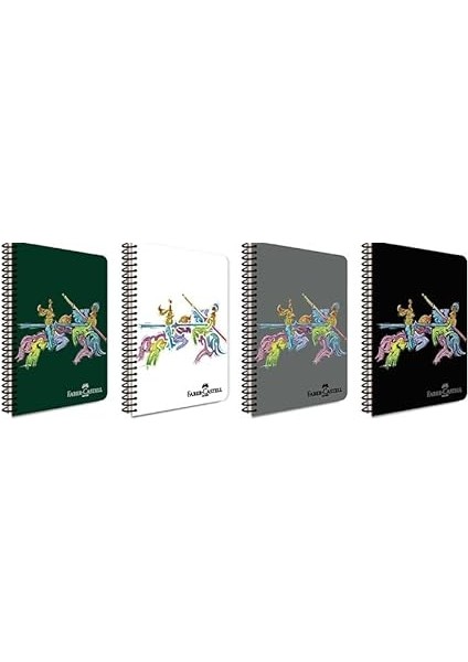 Şövalye Tasarımlı Spiralli Defter, A4, 100 Yaprak, 70G Kağıt, Düz Sayfa, Dayanıklı Kapak, Kolay Açılan Spiral Cilt, Estetik Tasarım modelleri