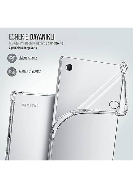 Samsung Tablet Kılıf Şeffaf Silikon Arka Kapak (Galaxy Tab A9 X110) fiyatları