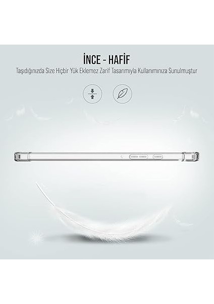 Samsung Tablet Kılıf Şeffaf Silikon Arka Kapak (Galaxy Tab A9 X110) indirimleri