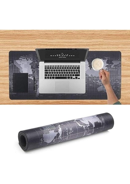 Dünya Haritalı 70X30 cm Mouse Pad Kaymaz Oyuncu Büyük Boy modelleri