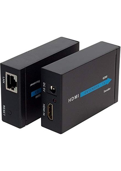 Görüntü Aktarma, HDMI To Cat5/cat6, 60 Metre, Adaptörlü, Extender,
