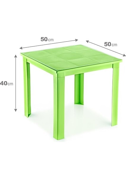 50X50 H:40 Plastik Masa Yeşil modelleri