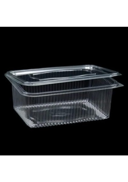 Ticaret Plastik Saklama Kabı 2000 gr 10 Adet Plastik Kapaklı Kase Sızdırmaz Kap Şeffaf Kullan At Kase